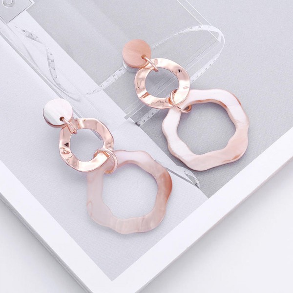 Trendy Alloy Earrings Dangle Geometry Acrylic Reputation Vintage Jewelry for Women