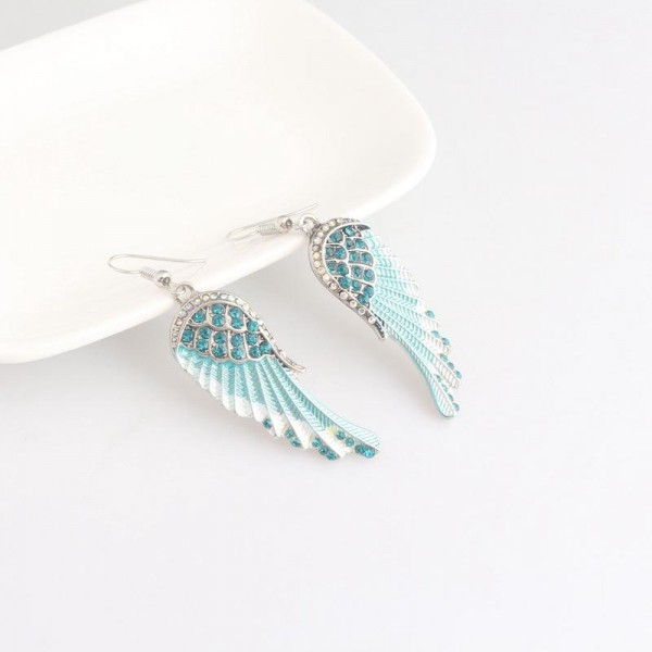 Cute Women's Earrings Angel Wings Rhinestone Alloy Dangle Earring Fashion Earrings for Women